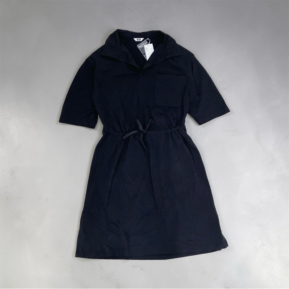 Half Sleeve Jersey Dress Black Uniqlo